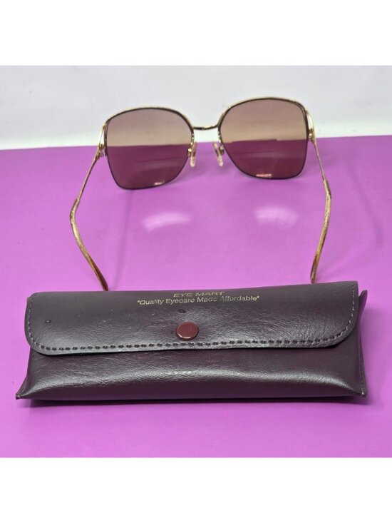 Vintage CÉBÉ Italy Bifocal Sunglasses Gold Tone Brown Gradient Frames Retro main image 7